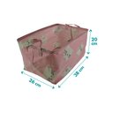 Ver imagem 7 de Kit 3 Cesto Organizador Infantil Tecido Cesta Organizadora Brinquedo Roupa Dobrável 38x26cm Cats