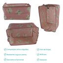 Ver imagem 5 de Kit 3 Cesto Organizador Infantil Tecido Cesta Organizadora Brinquedo Roupa Dobrável 38x26cm Cats