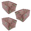 Ver imagem 1 de Kit 3 Cesto Organizador Infantil Tecido Cesta Organizadora Brinquedo Roupa Dobrável 38x26cm Cats