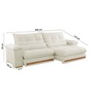 Ver imagem 4 de Sofá Dubai Linho 02 Módulos de 120 Cm B25 Cm Meu Sofá Online A302 Linho Branco