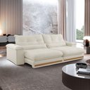 Ver imagem 1 de Sofá Dubai Linho 02 Módulos de 120 Cm B25 Cm Meu Sofá Online A302 Linho Branco