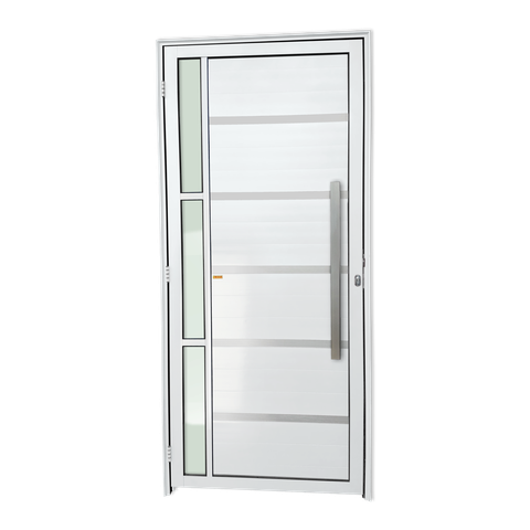 Porta Alumínio Lambril Miraggio c/Puxador D.Branco 100 Brimak