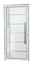 Ver imagem 1 de Porta Alumínio Lambril Miraggio c/Puxador D.Branco 100 Brimak