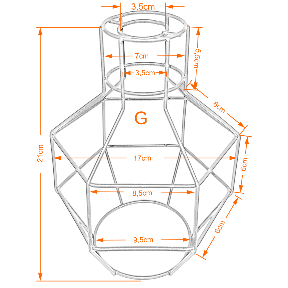 Cupula de Aramado Granada Cobre para Pendentes e Abajures G - 2