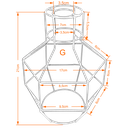 Ver imagem 2 de Cupula de Aramado Granada Cobre para Pendentes e Abajures G