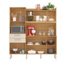 Ver imagem 3 de Armario de Cozinha Select com 6 Portas e 2 Gavetas Cinamomo Touch/Off White