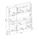Ver imagem 4 de Armario de Cozinha Select com 6 Portas e 2 Gavetas Cinamomo Touch/Off White