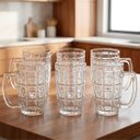 Ver imagem 3 de Jogo Canecas Cerveja Chopp Copo Vidro 316ml Conjunto Kit 6pç