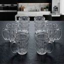 Ver imagem 4 de Jogo Canecas Cerveja Chopp Copo Vidro 316ml Conjunto Kit 6pç