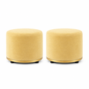 Ver imagem 4 de Kit 2 Puff Infantil Premium - Banquinho Redondo Estofado para Quarto, Sala Pés Anti-Umidade Amarelo