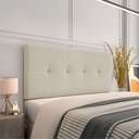 Ver imagem 5 de Cabeceira Painel Nina Para Cama Box Casal 140 Cm Linho Grosso Bege A19