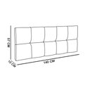 Ver imagem 2 de Cabeceira Painel Nina Para Cama Box Casal 140 Cm Linho Grosso Bege A19
