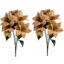 Ver imagem 1 de Jogo 2 Buquês Mini Bico de Papagaio Natal Veludo Champanhe 5 Flores - Magizi