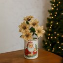 Ver imagem 2 de Jogo 2 Buquês Mini Bico de Papagaio Natal Veludo Champanhe 5 Flores - Magizi