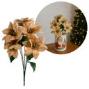 Ver imagem 7 de Jogo 2 Buquês Mini Bico de Papagaio Natal Veludo Champanhe 5 Flores - Magizi
