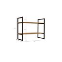 Ver imagem 3 de Estante Nicho Industrial para Livros Li008 Kappesberg Freijó/preto Fosco