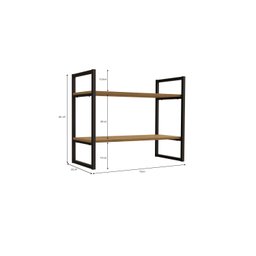 Estante Nicho Industrial para Livros Li008 Kappesberg Freijó/preto Fosco - 3