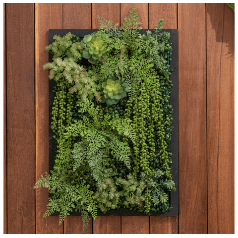 Folhagem Artificial Placa Mix de Suculentas Verde 65x45cm