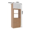 Ver imagem 4 de Torre Quente 80cm para Forno e Micro-ondas com 1 Porta Basculante 2 Gavetas e Rodapé Cz