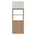 Ver imagem 3 de Torre Quente 80cm para Forno e Micro-ondas com 1 Porta Basculante 2 Gavetas e Rodapé Cz