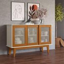 Ver imagem 1 de Buffet Ari Sporting 3 Portas Deslizante MDF MDP 125cm Off White Nature Casah