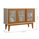 Ver imagem 3 de Buffet Ari Sporting 3 Portas Deslizante MDF MDP 125cm Off White Nature Casah