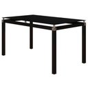 Ver imagem 1 de Mesa Malva 140x80cm Preta Tampo Vidro Temperado Preto