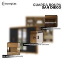 Ver imagem 4 de Guarda Roupa Casal San Diego Carvalho Americano Preto com Espelho - Incorplac