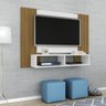 Painel para TV Bridge com Detalhe em Ripas Branco - 4