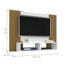 Ver imagem 2 de Painel para TV Bridge com Detalhe em Ripas Branco