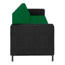 Ver imagem 5 de Sofá Living Decorativo Houston 2 Lugares 160cm Pés em Metal Veludo/ Pu Verde/ Preto G33 - Gran Belo