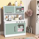 Ver imagem 1 de Cozinha Infantil 100% Mdf Valentina com Microondas Forno Pia e Torneira - Menta
