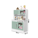 Ver imagem 3 de Cozinha Infantil 100% Mdf Valentina com Microondas Forno Pia e Torneira - Menta