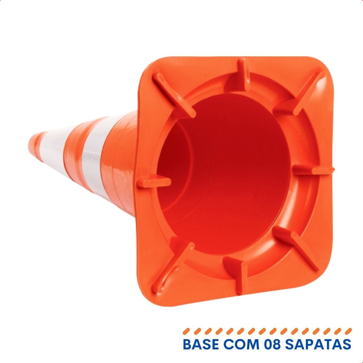 Cone Flexivel - Nbr - Faixa Refletiva - Auto Adesiva 1.0:laranja - 3