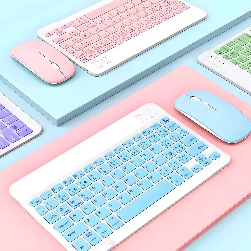 Teclado sem Fio Bluetooth Recarregável com Mouse - 4