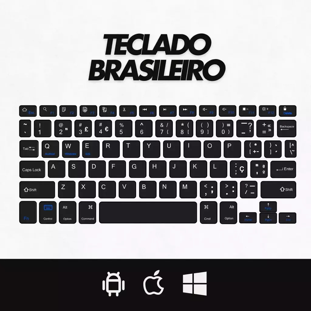 Teclado sem Fio Bluetooth Recarregável com Mouse - 6