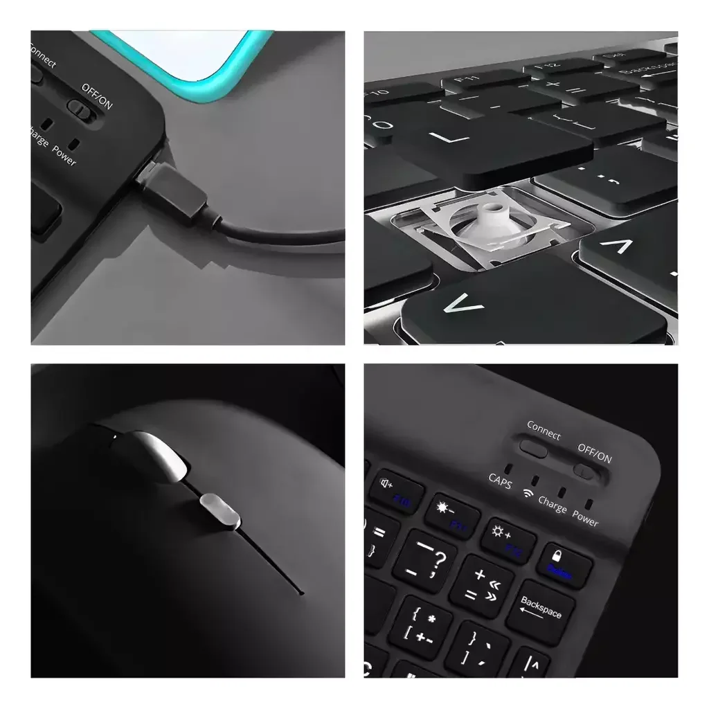 Ver imagem 7 de Teclado sem Fio Bluetooth Recarregável com Mouse