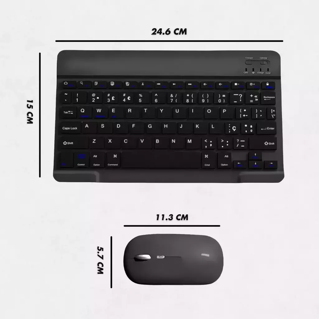 Teclado sem Fio Bluetooth Recarregável com Mouse - 8