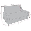 Ver imagem 4 de Sofá-Cama 140cm 2 Lugares com Baú Multimóveis CR45260 Bege