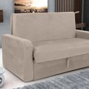 Ver imagem 2 de Sofá-Cama 140cm 2 Lugares com Baú Multimóveis CR45260 Bege