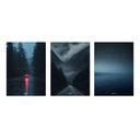 Ver imagem 2 de Kit 3 Quadro Frases Motivacionais Moderno Paisagem Mdf 28x20cm