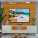 Ver imagem 6 de Rack com Painel para TV até 84 Polegadas com LED 100% MDF 217CMX237CM Pés em Madeira Maciça com LED 1 Gaveta 2 Portas Luminare Nobre