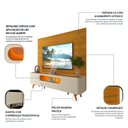 Ver imagem 5 de Rack com Painel para TV até 84 Polegadas com LED 100% MDF 217CMX237CM Pés em Madeira Maciça com LED 1 Gaveta 2 Portas Luminare Nobre