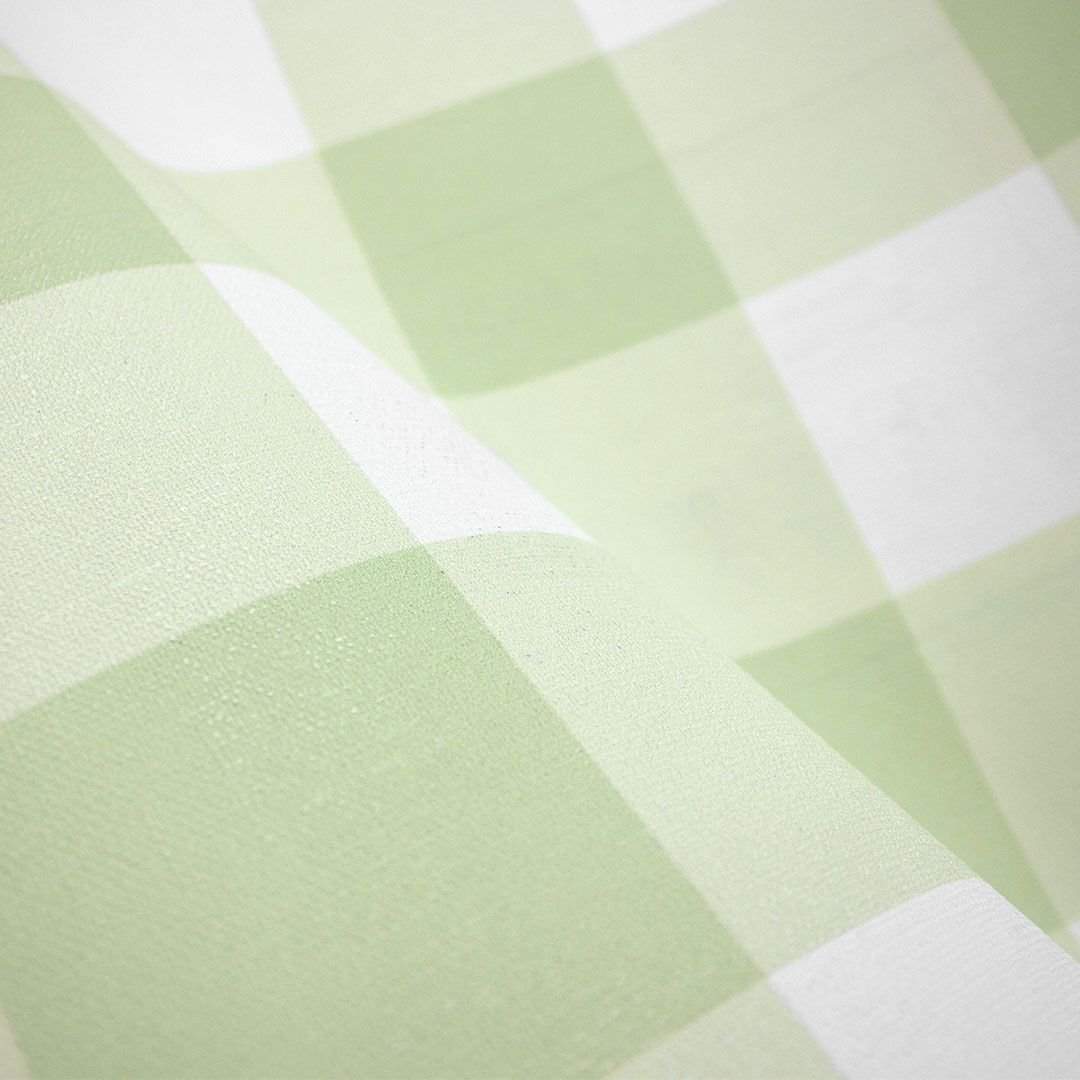 Papel de Parede Verde Claro Vichy Xadrez Estampa Grande Vinilico Lavável - 7