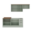 Ver imagem 3 de Cozinha Completa Iluminata 8 Portas 3 Gavetas 100% MDF Mint/Ébano - Genialflex
