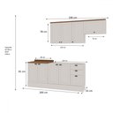 Ver imagem 4 de Cozinha Completa Iluminata 8 Portas 3 Gavetas 100% Mdf Branco/ébano - Genialflex