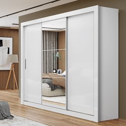 Guarda-Roupa Casal com Espelho 3 Portas 4 Gavetas 185,5cm Viena Yescasa - 1