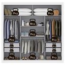 Ver mais imagens de Guarda-Roupa Casal com Espelho 3 Portas 4 Gavetas 185,5cm Viena Yescasa