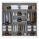Ver mais imagens de Guarda-Roupa Casal com Espelho 3 Portas 4 Gavetas 185,5cm Viena Yescasa Branco