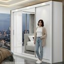 Ver imagem 5 de Guarda-Roupa Casal com Espelho 3 Portas 4 Gavetas 185,5cm Viena Yescasa